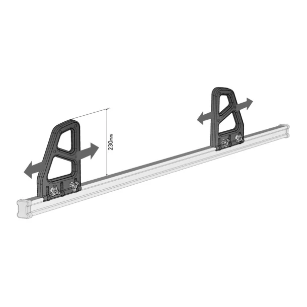 K-2, pair of load stops for Kargo bars - 23 cm