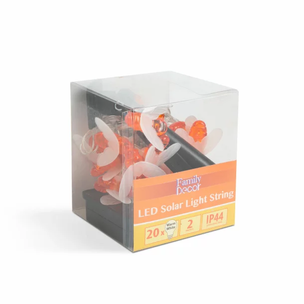 Șir de lumină solară LED - albină - 2,3 m - 20 LED - alb cald