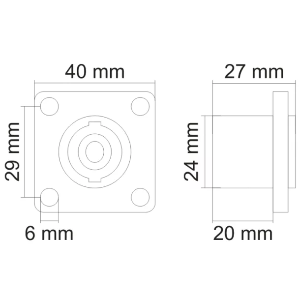 Speakon socket