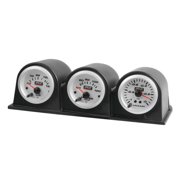 3 holes dashboard gauge pod X3 (52 mm) - Black