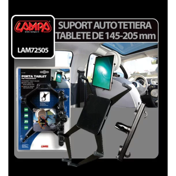 Headrest tablet holder 145-205 mm