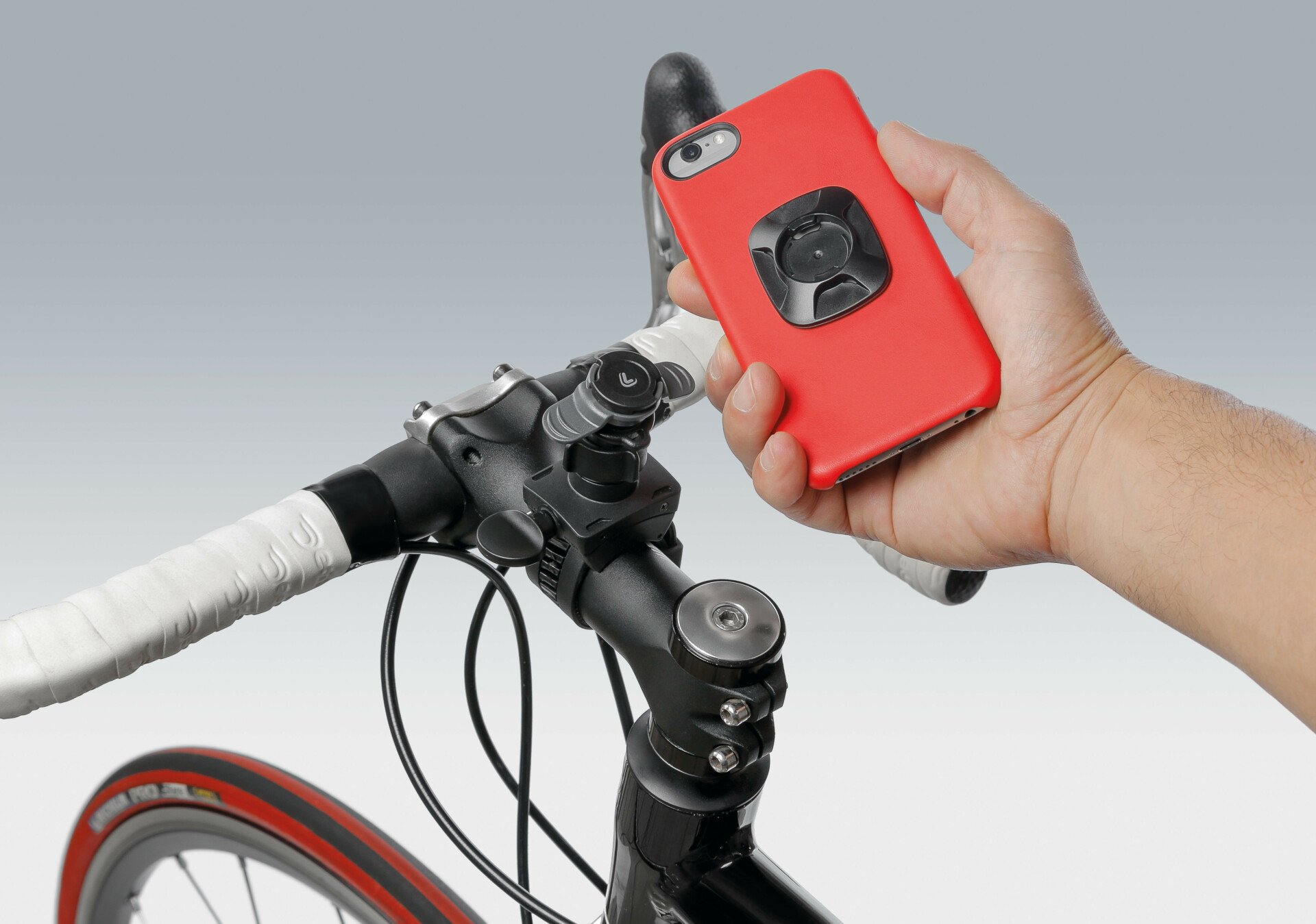 Opti Belt, smartphone case fixing for handlebar thumb