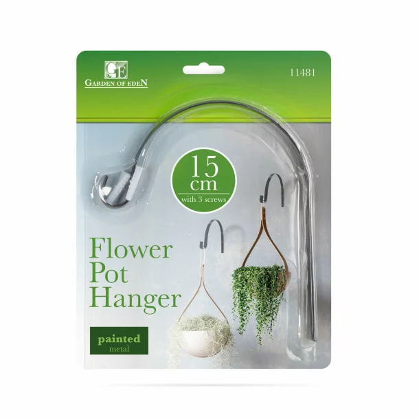 Flower pot hanger - painted metal - max 4,5 kg - 15 cm