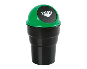 Push-Bin, mini car trash bin Lampa - Green/Black