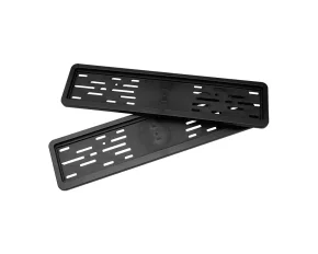 Set of 2pcs numbers plates holders with detachable frame - Black