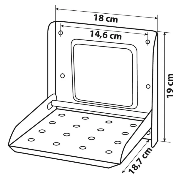 Treapta pliabila din metal pentru oblon 