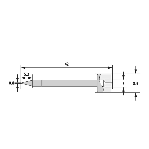 Soldering tip with heating insert - for number 28025