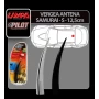 Vergea antena Samurai - S - 12,5cm - Crom