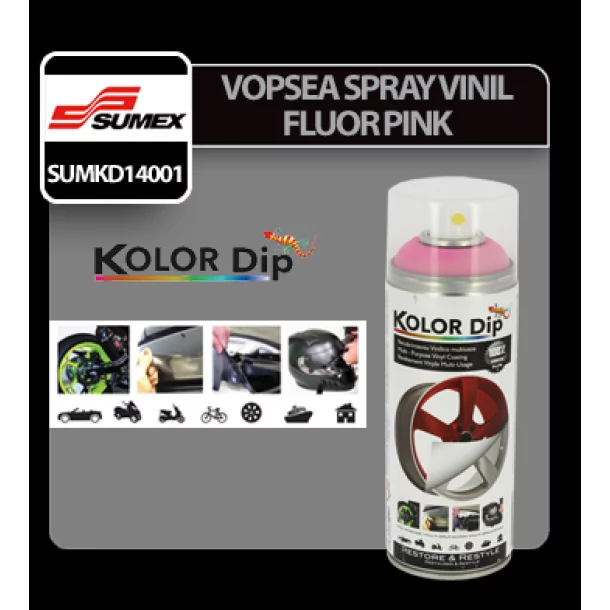 Kolor Dip Vinyl coating paint spray 400ml - Fluor pink