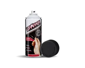 Gumis festék spray Wrapper 400ml - Matt fekete - RAL9005