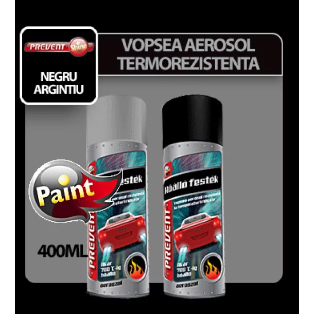 Vopsea termorezistenta aerosol Prevent 400ml - Argintiu